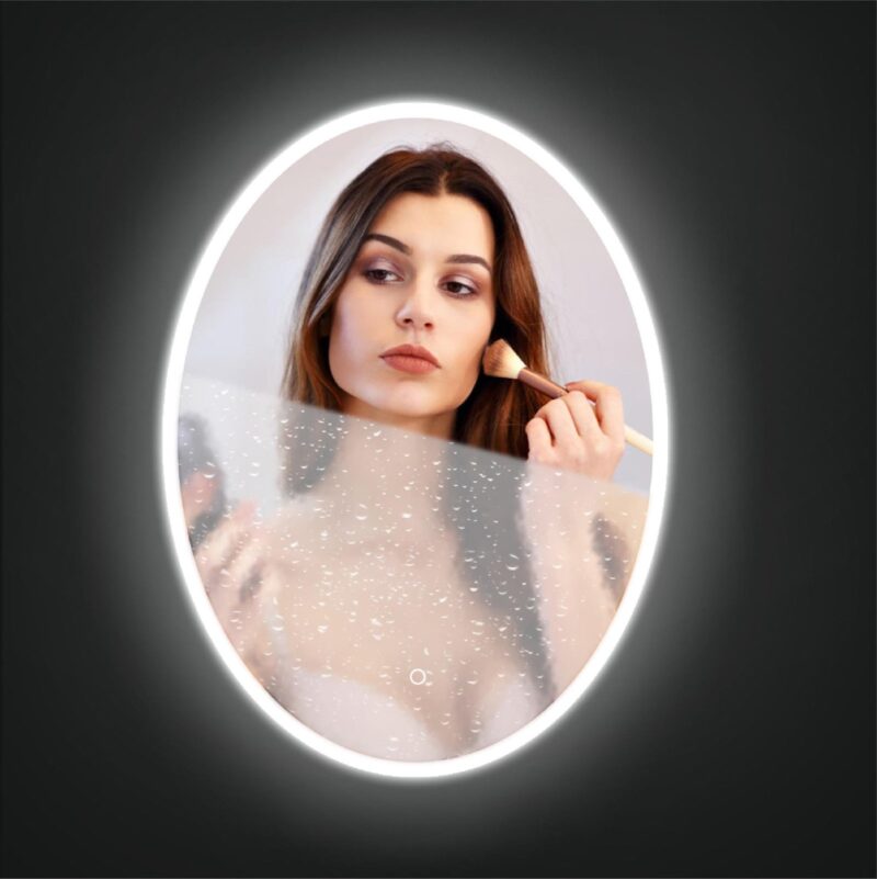 KEIRA 500x700mm Ovalus veidrodis / LED apšvietimas iš priekio ir galo - Image 4