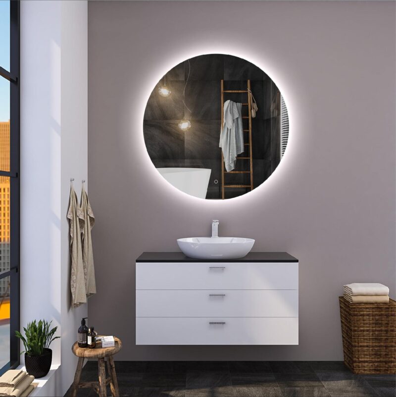 SUZI 700 mm ümmargune LED-peegel tagumise (taust) valgustusega