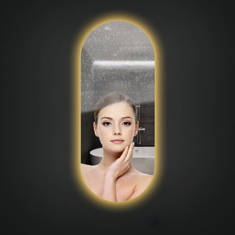 LIO 400x1100mm Ovalus veidrodis / LED apšvietimas iš galo / Foninis apšvietimas - Image 3