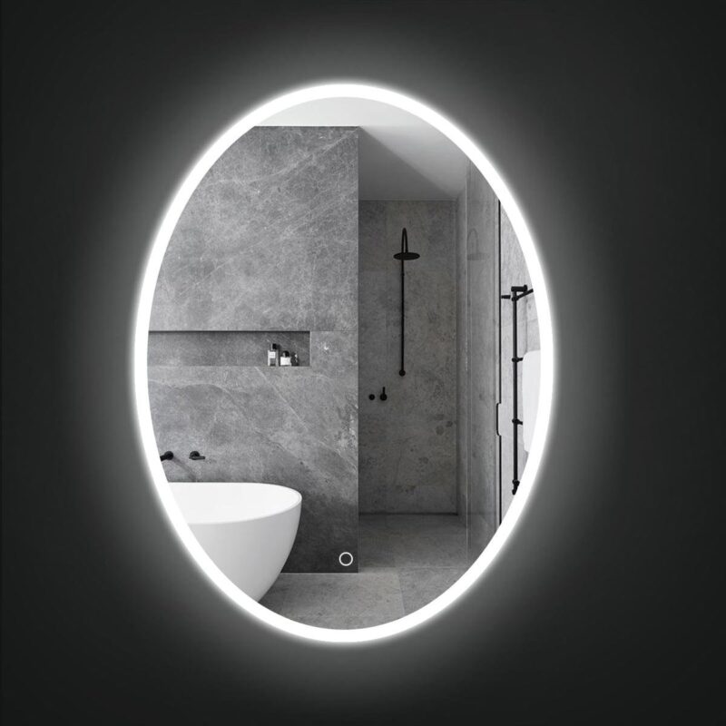 KEIRA 500x700mm Ovalus veidrodis / LED apšvietimas iš priekio ir galo - Image 2