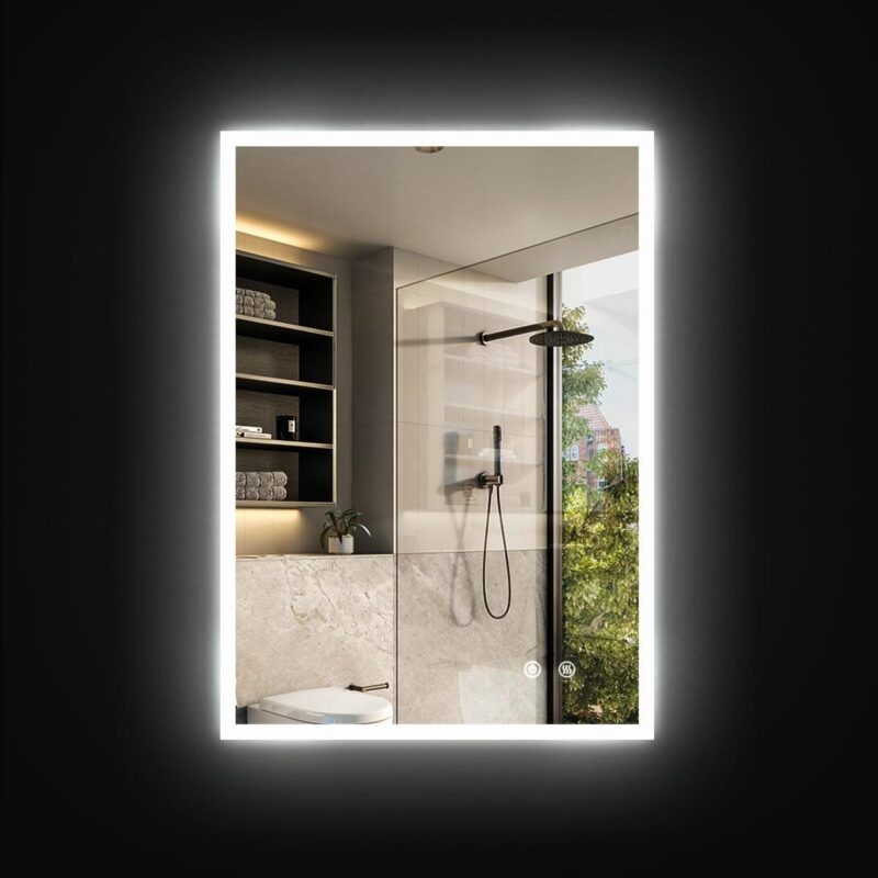 JUDI2 900x800mm Stačiakampis veidrodis / LED apšvietimas iš priekio ir galo - Image 3