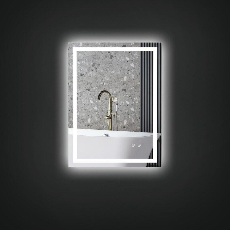 ELA 600×800 mm ristkülikukujuline LED-peegel tagasiasetatud esivalgustusega - Image 2