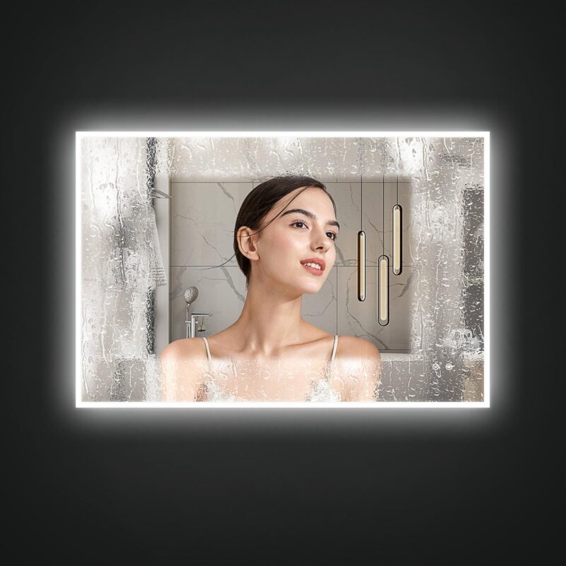 JUDI2 1200x800mm Stačiakampis veidrodis / LED apšvietimas iš priekio ir galo - Image 4