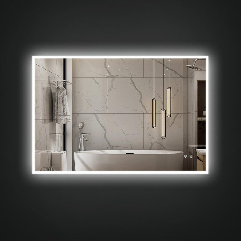 JUDI2 1200x800mm Stačiakampis veidrodis / LED apšvietimas iš priekio ir galo - Image 2
