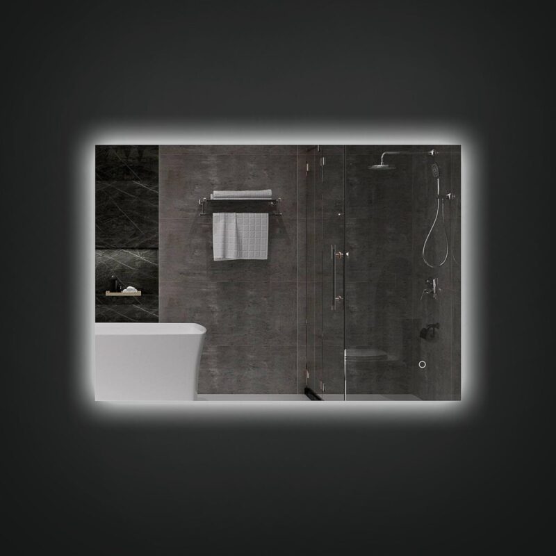 KAREN 1000x700mm Stačiakampis veidrodis / LED apšvietimas iš galo / Foninis apšvietimas - Image 3