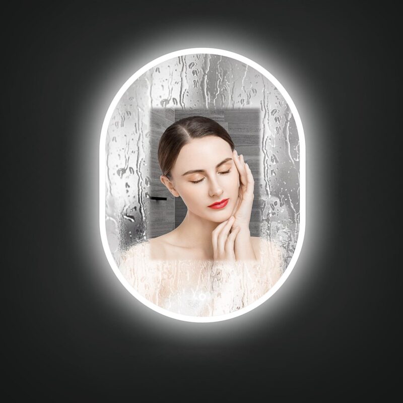 LYRA 600×800 mm ovaalne LED-peegel esivalgustusega (tableti kujuline disain) — изображение 4