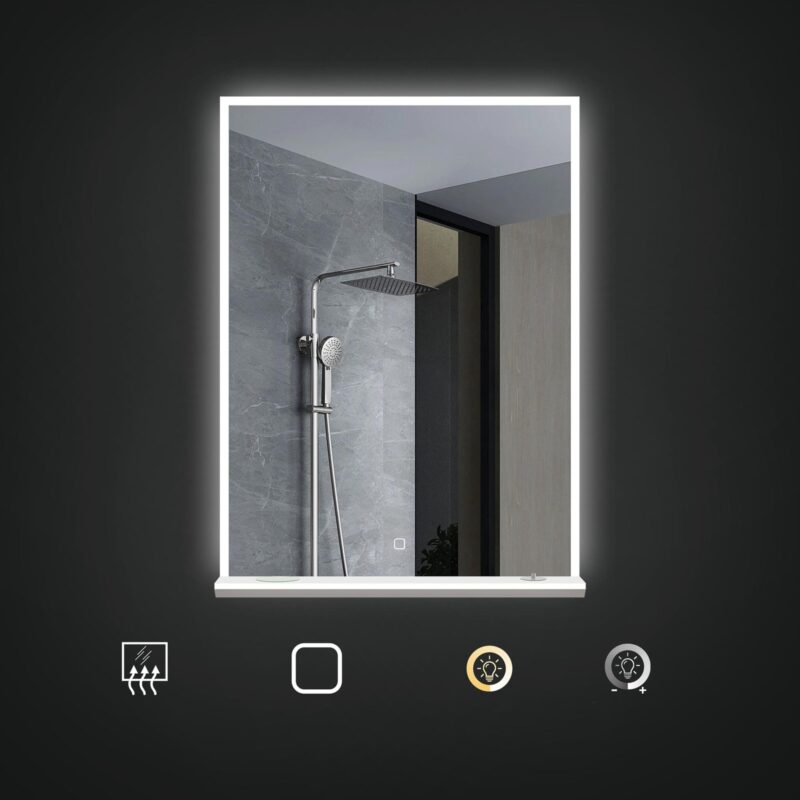 LULA SMART 600x800mm Stačiakampis veidrodis / LED apšvietimas iš priekio ir galo - Image 4