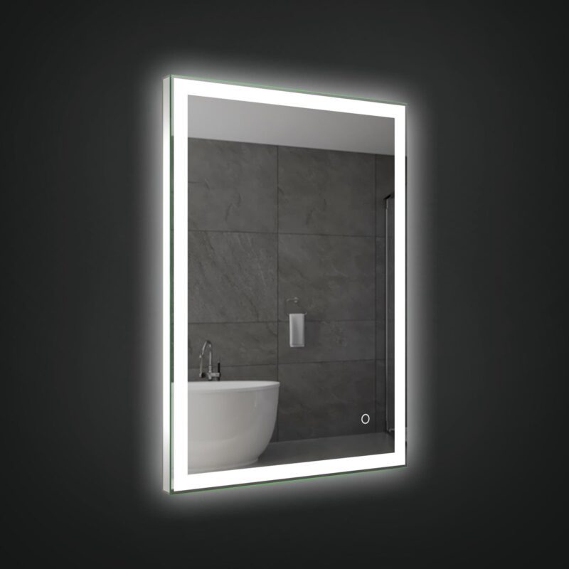 DIVA 1300x800mm Stačiakampis veidrodis / LED atitrauktas apšvietimas iš priekio ir iš galo - Image 3
