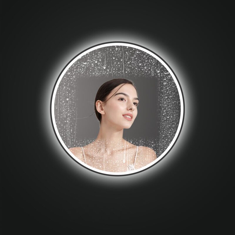 NEO 1000 mm ümmargune LED-peegel esivalgustusega ja pulbervärvitud alumiiniumraamiga — изображение 4