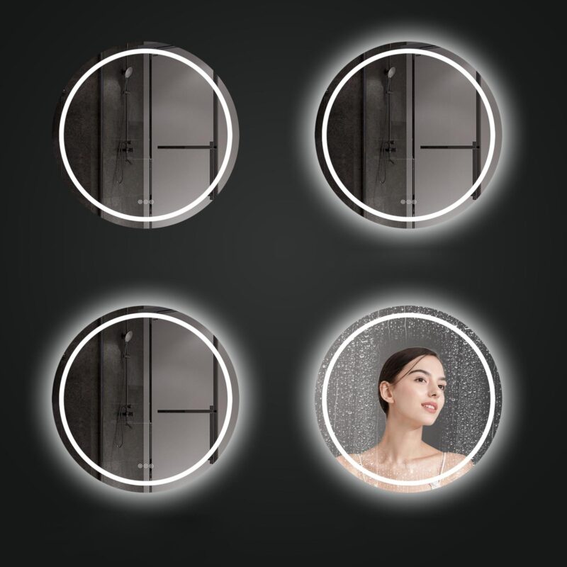 SARA 1000mm Apvalus veidrodis / LED apšvietimas iš priekio ir galo - Image 4