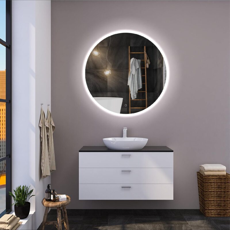 RENE 900 mm ümmargune LED-peegel esivalgustusega