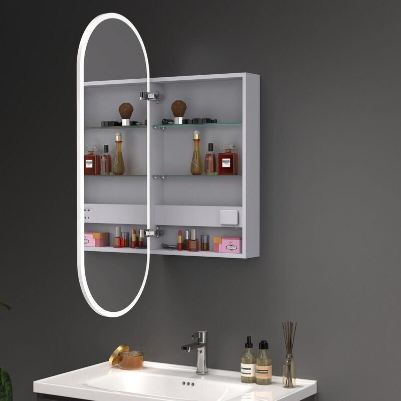 EVA 450x1150mm Ovalus veidrodis - spintelė / LED apšvietimas iš priekio - Image 2