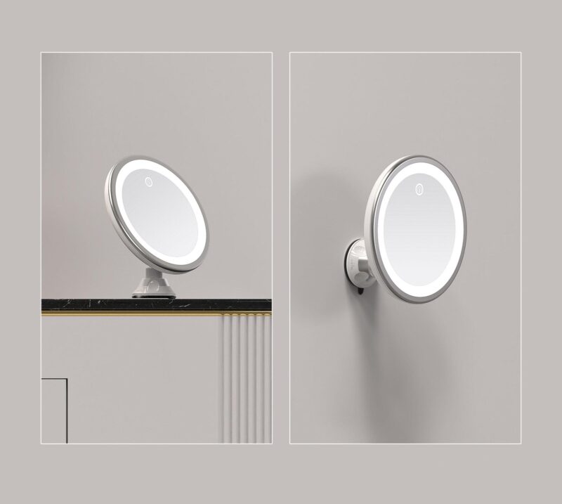 IRIS 200mm Apvalus didinamas makiažo veidrodis / LED apšvietimas iš priekio - Image 5