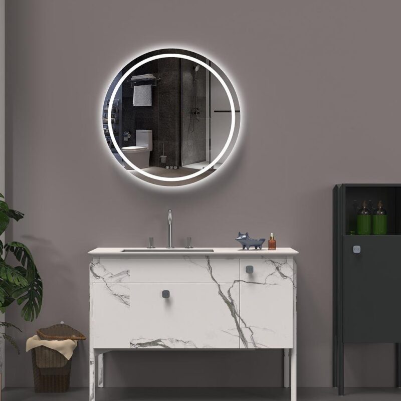 SARA 700mm Apvalus veidrodis / LED apšvietimas iš priekio ir galo