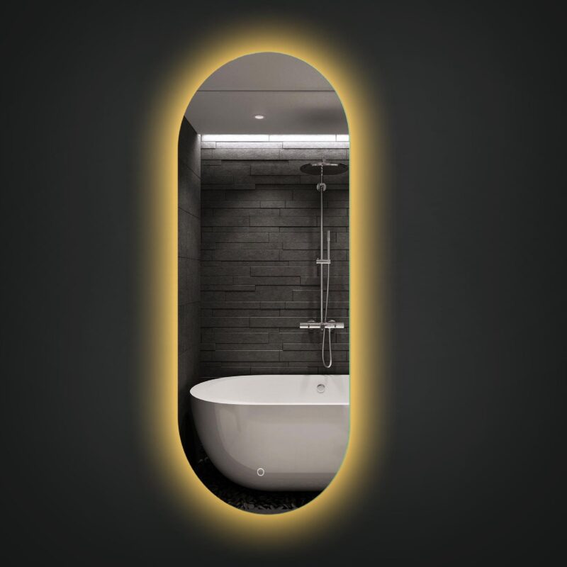 LIO 400x1100mm Ovalus veidrodis / LED apšvietimas iš galo / Foninis apšvietimas - Image 2