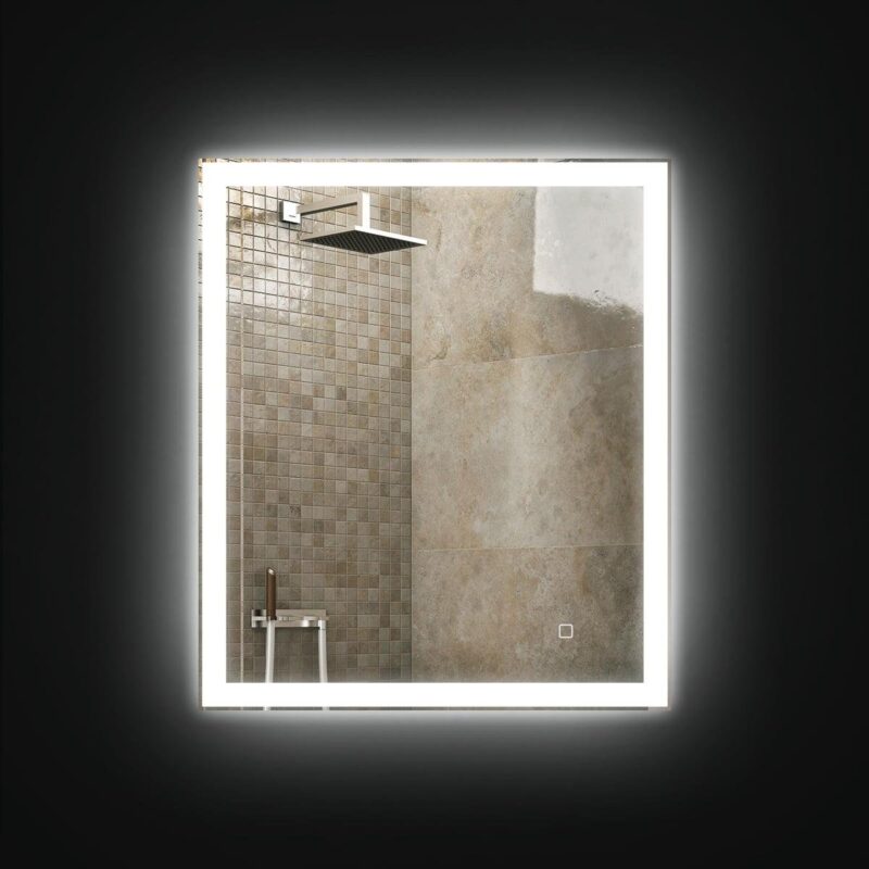 DIVA 600x800mm Stačiakampis veidrodis / LED atitrauktas apšvietimas iš priekio ir iš galo - Image 3