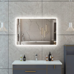 JUDI2 1200×800 mm ristkülikukujuline LED-peegel esivalgustusega (UUS: andurilüliti)