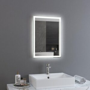 DIVA 600×800 mm ristkülikukujuline LED-peegel tagasiasetatud esivalgustusega