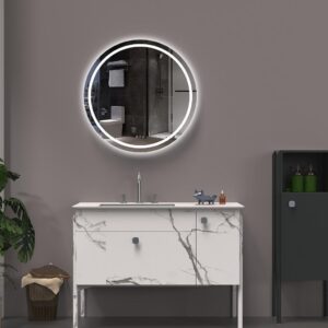 SARA 700 mm ümmargune LED-peegel esivalgustuse ja tagumise valgustusega (2 LED-riba)