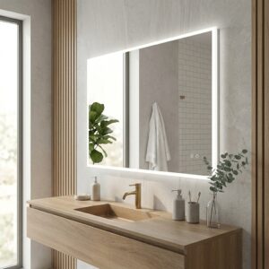 JUDI2 900×800 mm ristkülikukujuline LED-peegel esivalgustusega