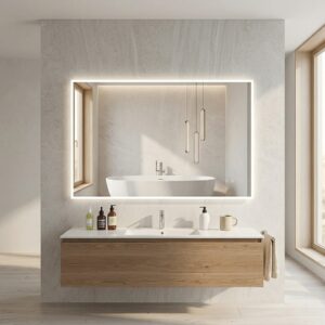 JUDI2 1400×800 mm ristkülikukujuline LED-peegel esivalgustusega