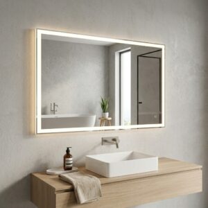 DIVA 1300×800 mm ristkülikukujuline LED-peegel tagasiasetatud esivalgustusega