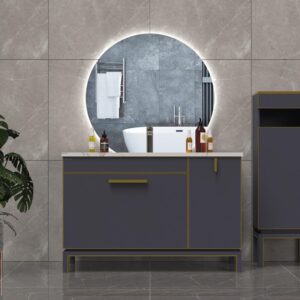 ROMEO 1000 mm poolümmargune LED-peegel tagumise taustvalgustusega